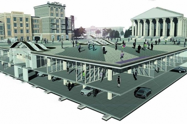 Під Театральним майданом пропонують збудувати торговий центр та паркінг